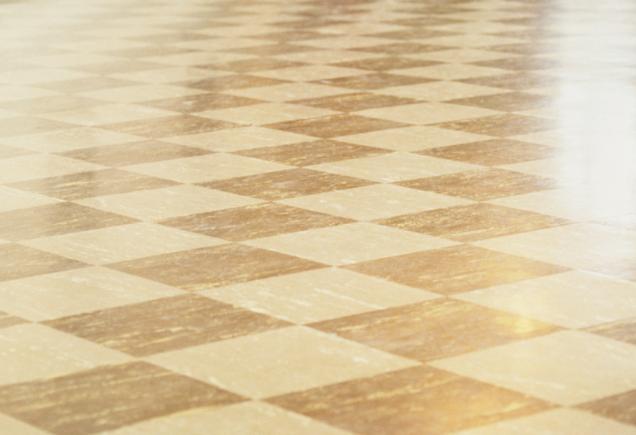 Linoleum tile floor