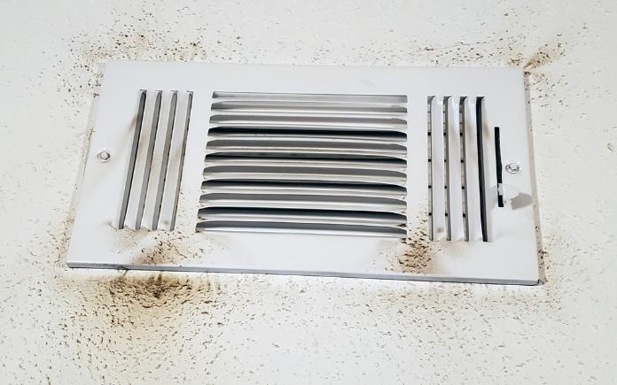 dirty ac ceiling vent