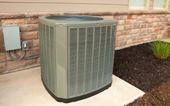 Outdoor unit of a high efficiency air conditioner