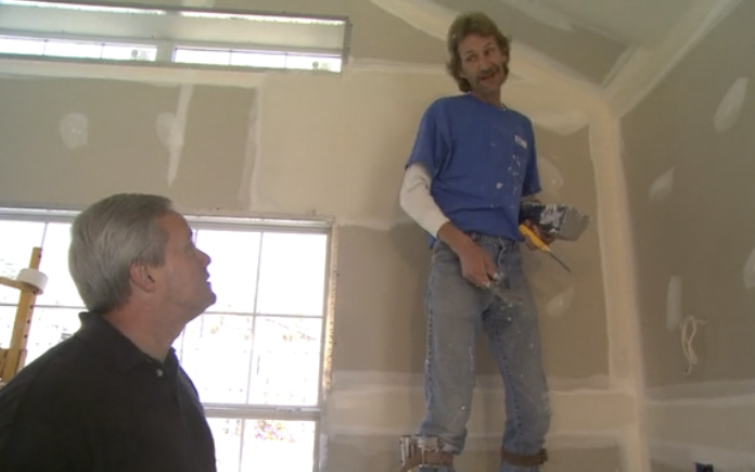 Danny Lipford and Mark Rutherford in the game room addition episode on Homeowners Today TV