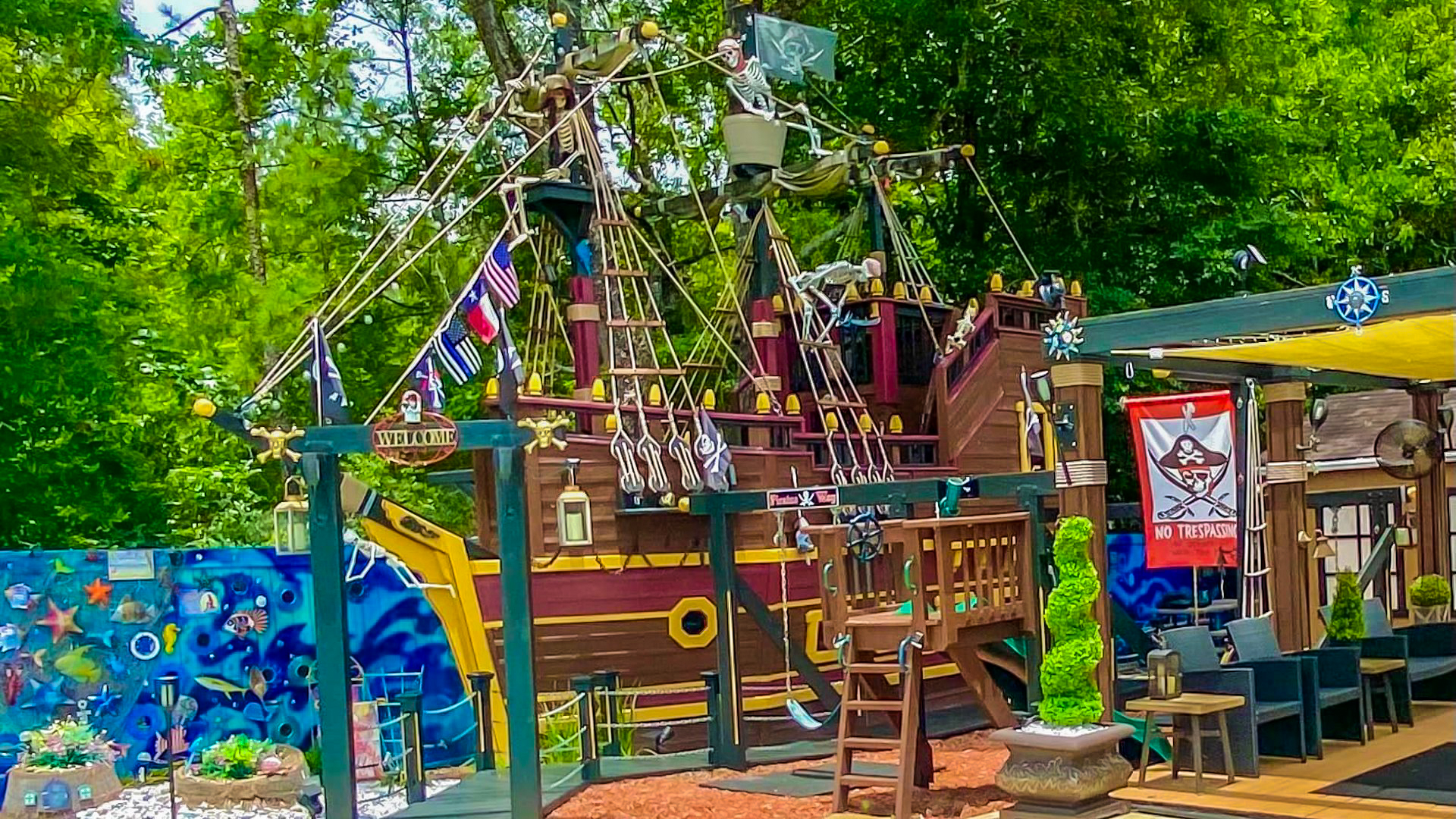 Texas Couple Creates Ultimate Pirate Ship Playhouse
