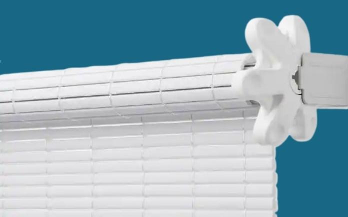 Coolaroo Wheel-Operated Light Filtering PVC Exterior Shade roll up outdoor blinds for patio
