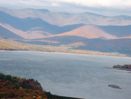 The vast Ashokan Reservoir in New York's Catskills