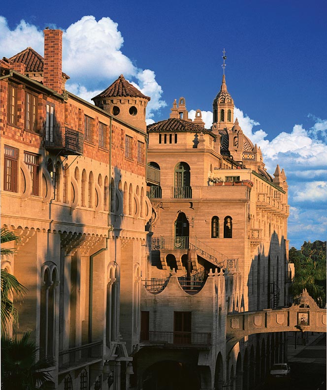 In Riverside, the Historic Mission Inn Hotel & Spa started as an adobe guesthouse in 1876.